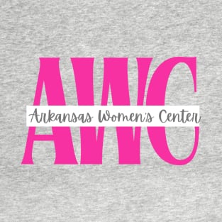 AWC Handwriting Name Center Pink/Gray T-Shirt